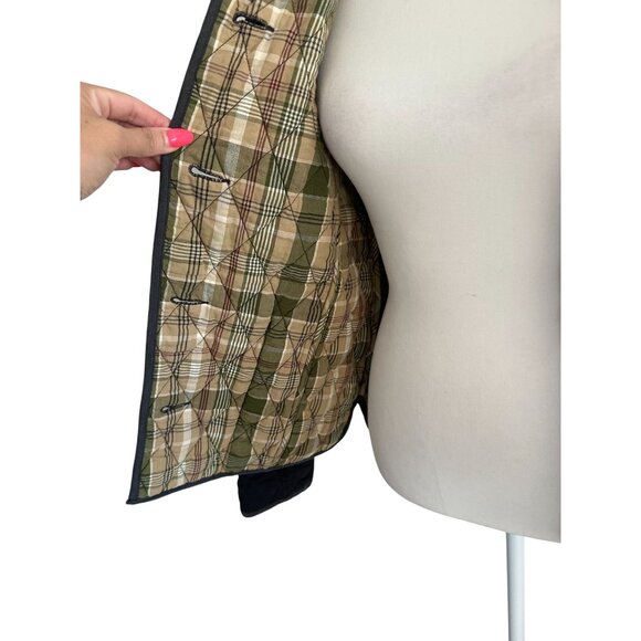 LL BEAN Vintage Black Quilted Jacket Size 0 - Picture 6 of 7